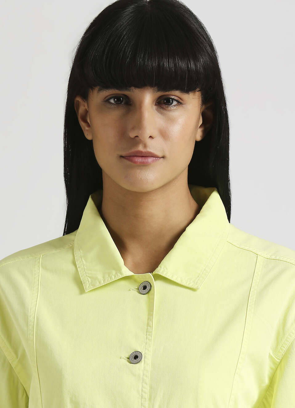 Lime Overdyed Utility Pockets Long Sleeve Shacket, , large image number 4