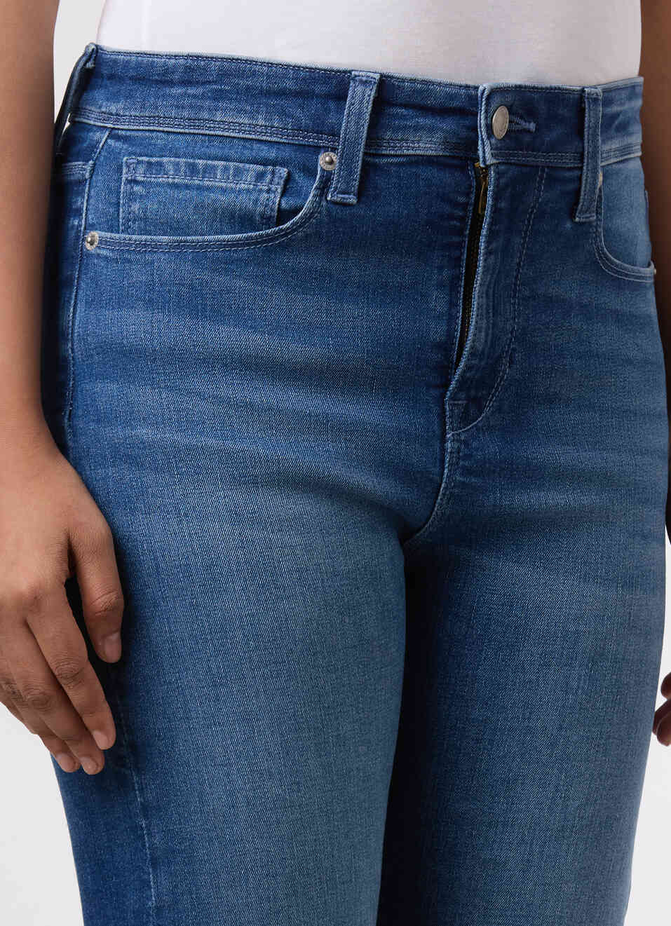 Women Blue High Rise Straight Stretchable Jeans , , large image number 4