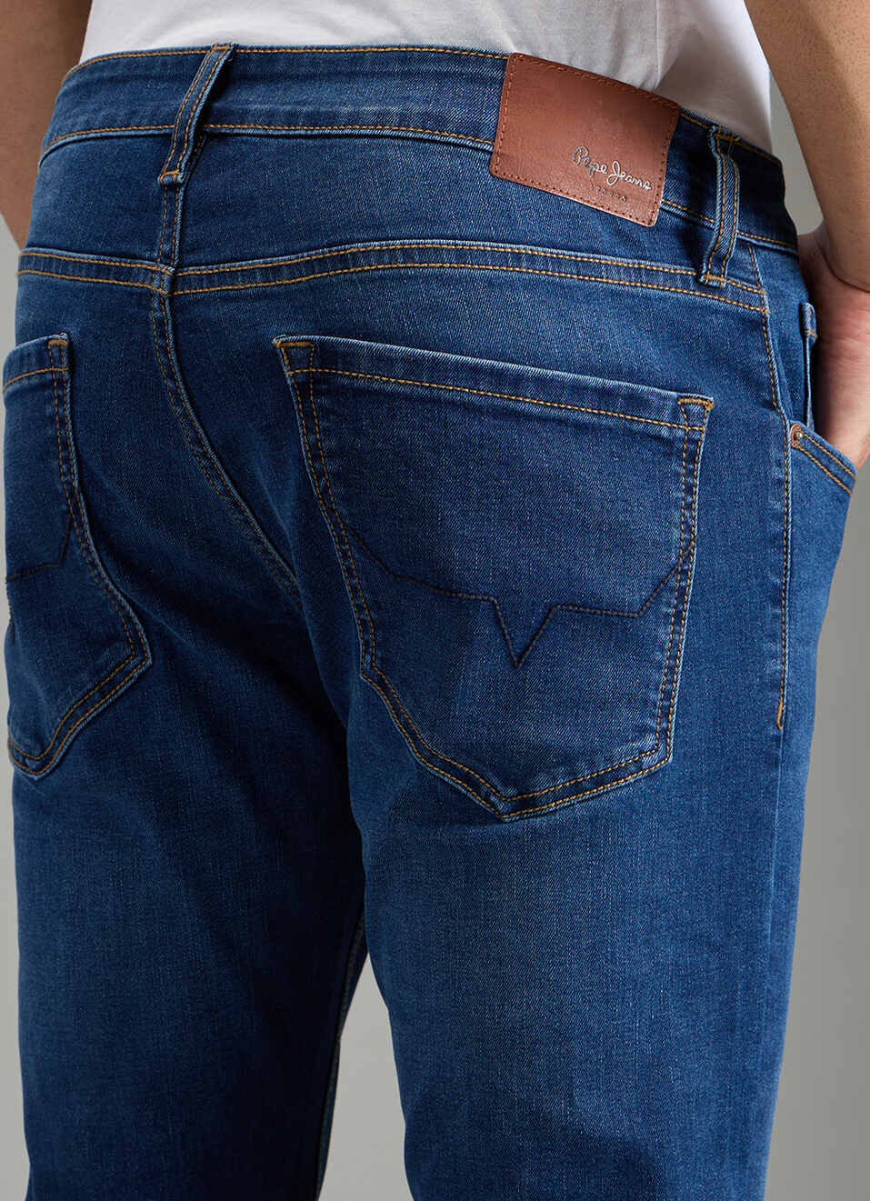 Men Blue Slim Fit Stretchable Jeans, , large image number 5