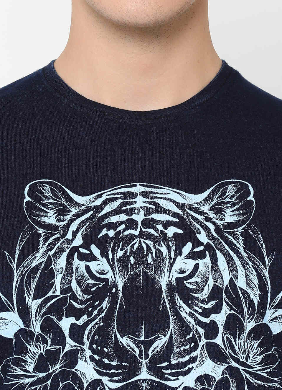 Jayden Graphic Printed Indigo Tshirt, , large image number 4