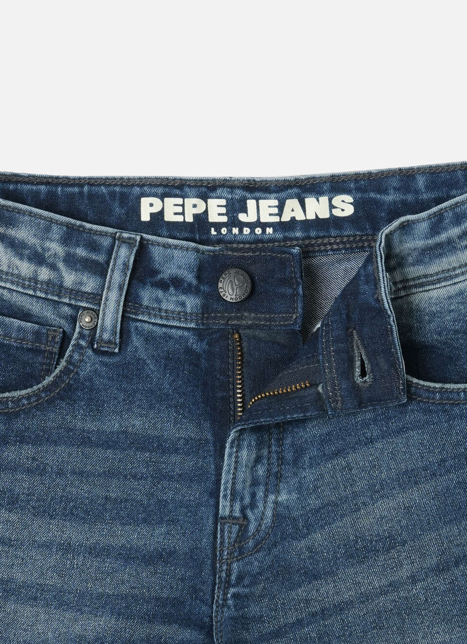 Boys Dark Blue Mid Rise Wide Leg Jeans, , large image number 3