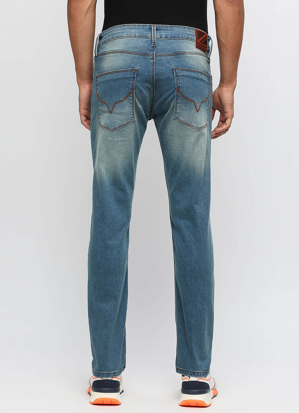 Vapour Light Blue Low Rise Tapered Jeans, , large image number 3