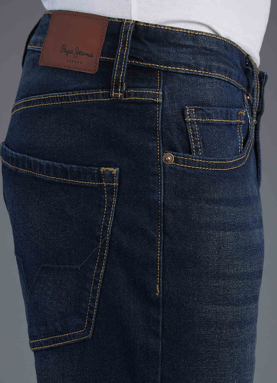 Men Blue Straight Fit Mid Rise Stretchable Jeans, , large image number 4