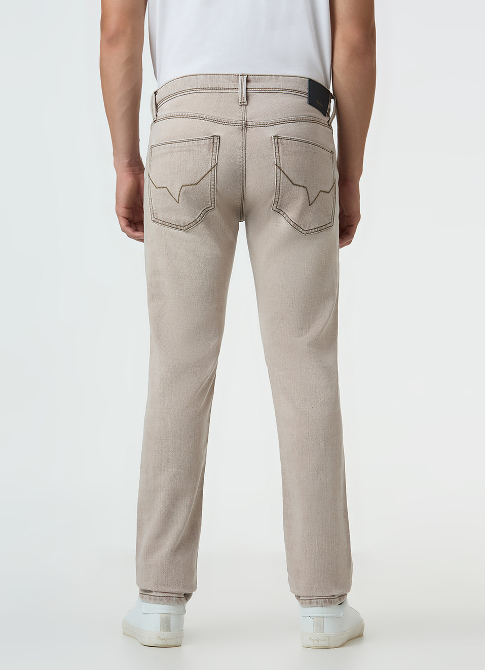 Men Beige Mid Rise Slim Fit Stretchable Jeans, , large image number 3