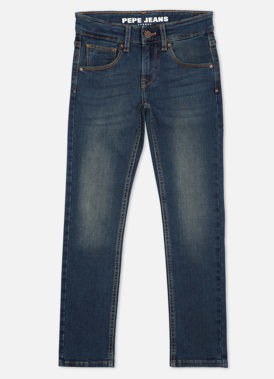 Boys Cash Dark Blue Mid Rise Slim Fit Jeans, , large image number 0