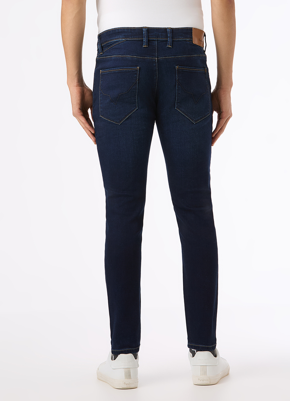 Men Black Mid Rise Skinny Fit Powerflex Jeans, , large image number 3