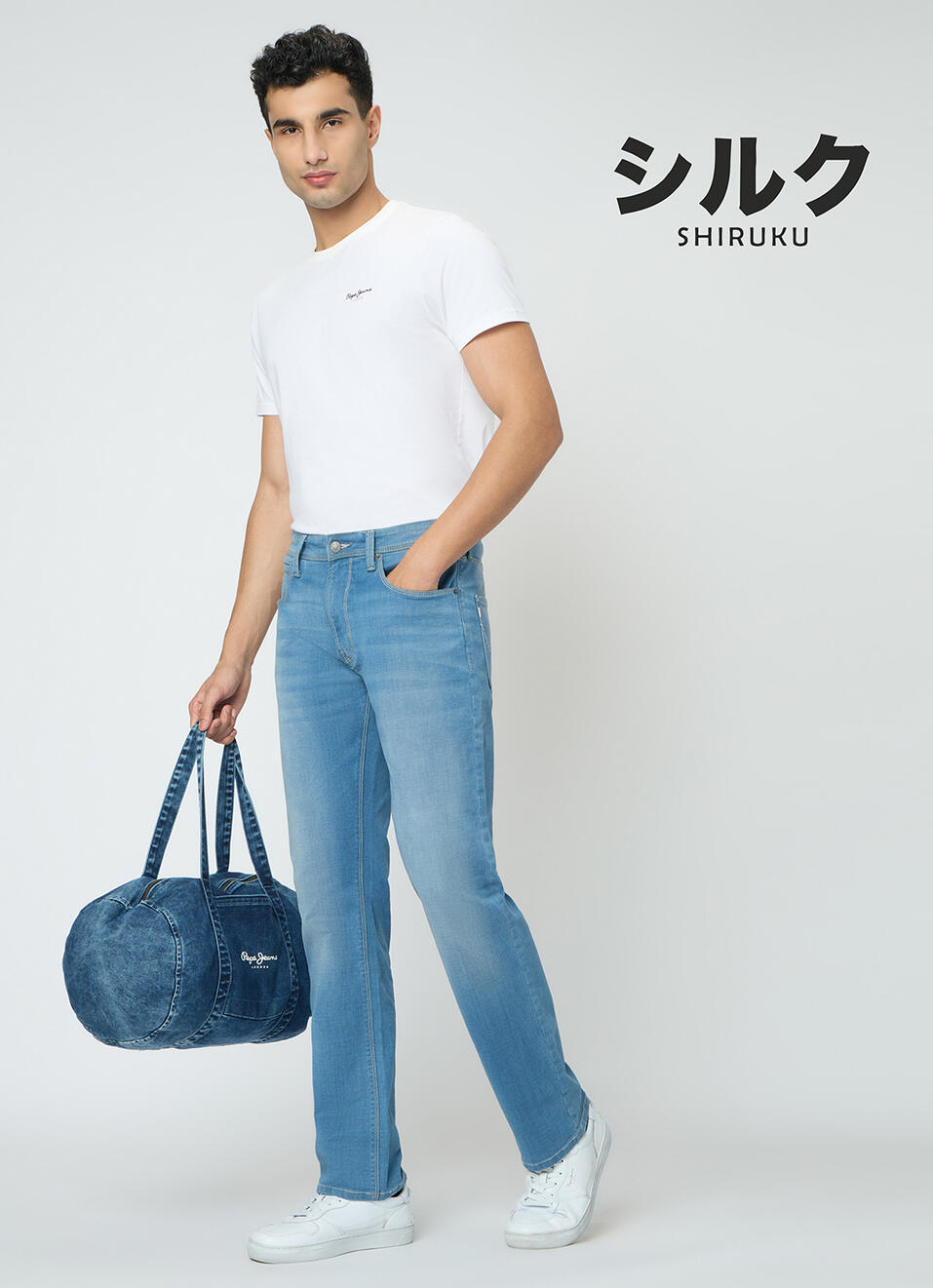 Men Blue Straight Fit Stretchable Jeans, , large image number 1