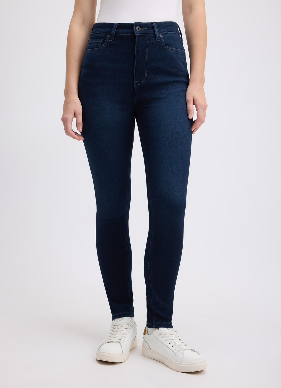 Women Blue Skinny Fit High Rise Jeans , , large image number 1