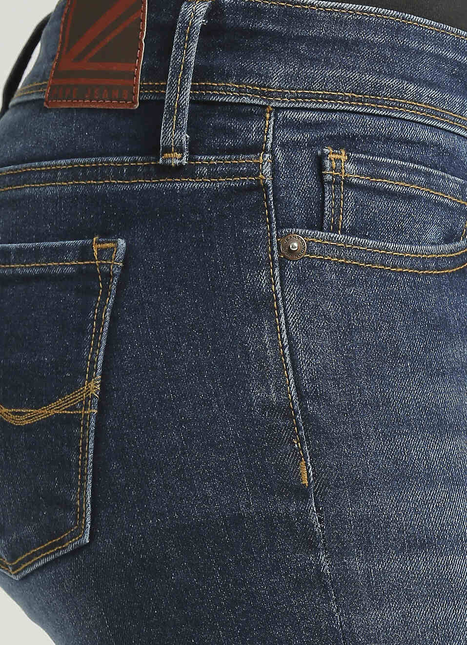 Lola Dark Blue Mid Waist Skinny Fit Jeans, , large image number 4