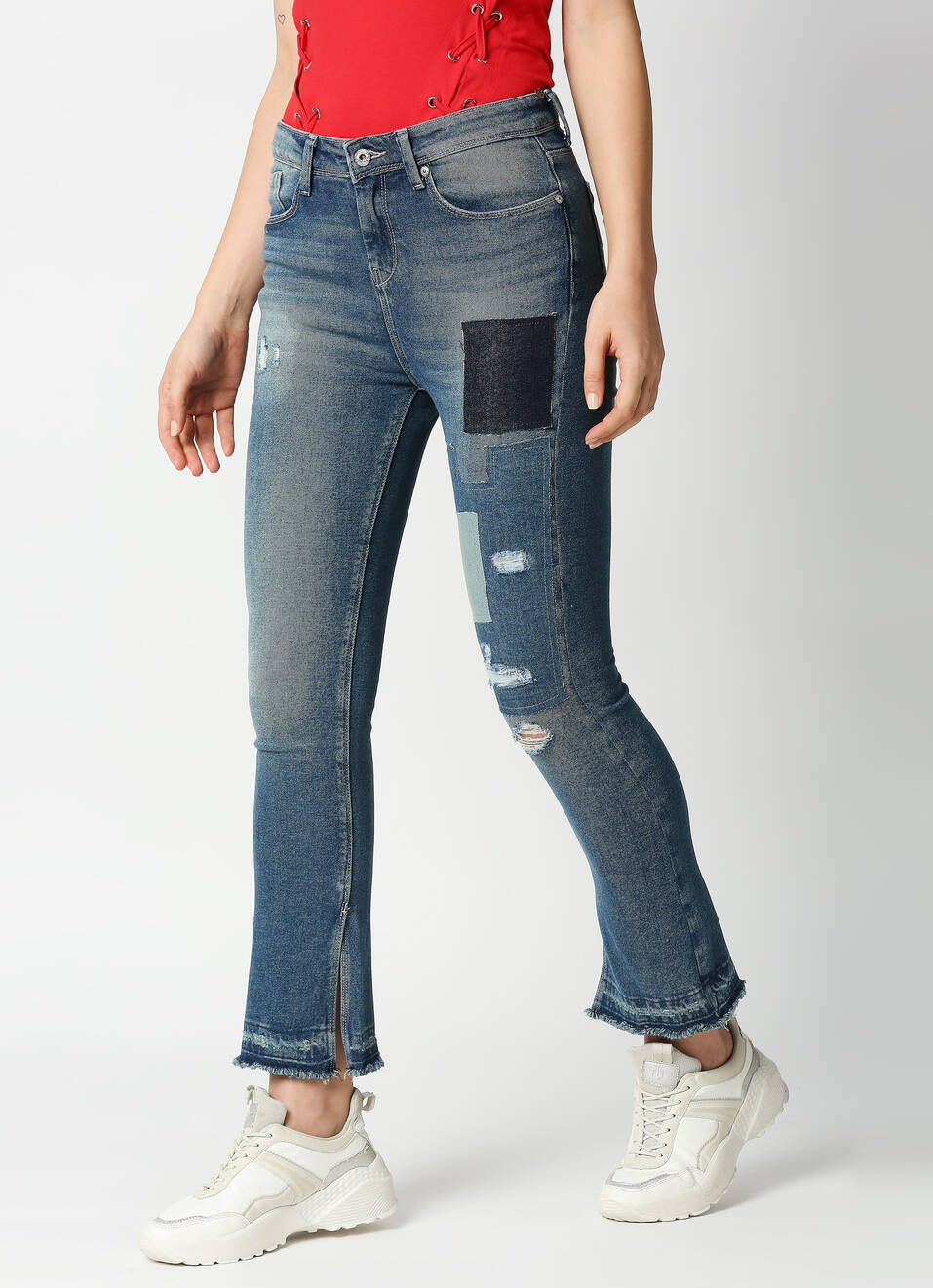 Dion Flare Slim Fit High Waist Flare Leg Jeans , , large image number 3