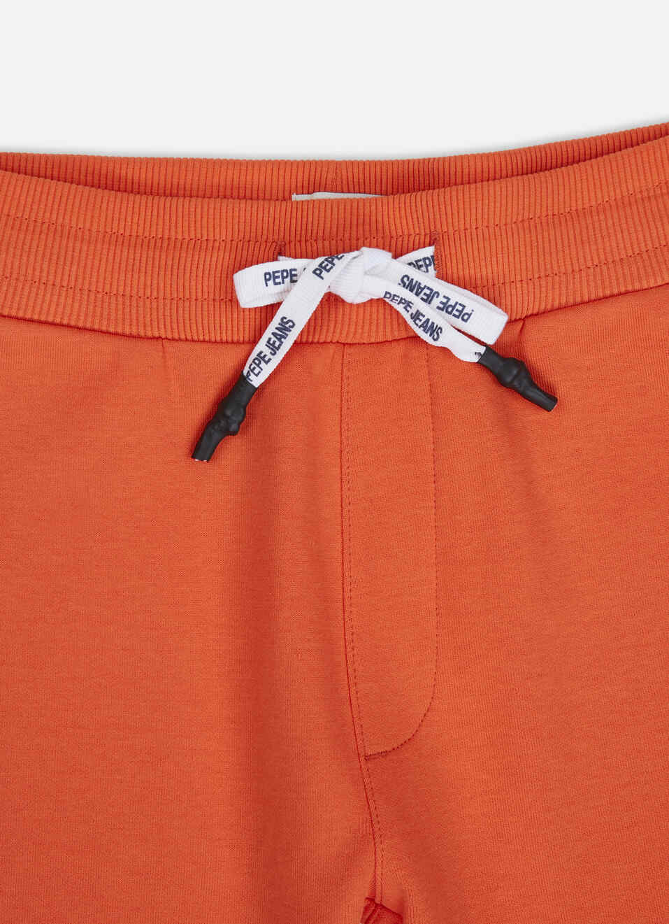 Boys Orange Ribbed Waist Knit Shorts, , large image number 2