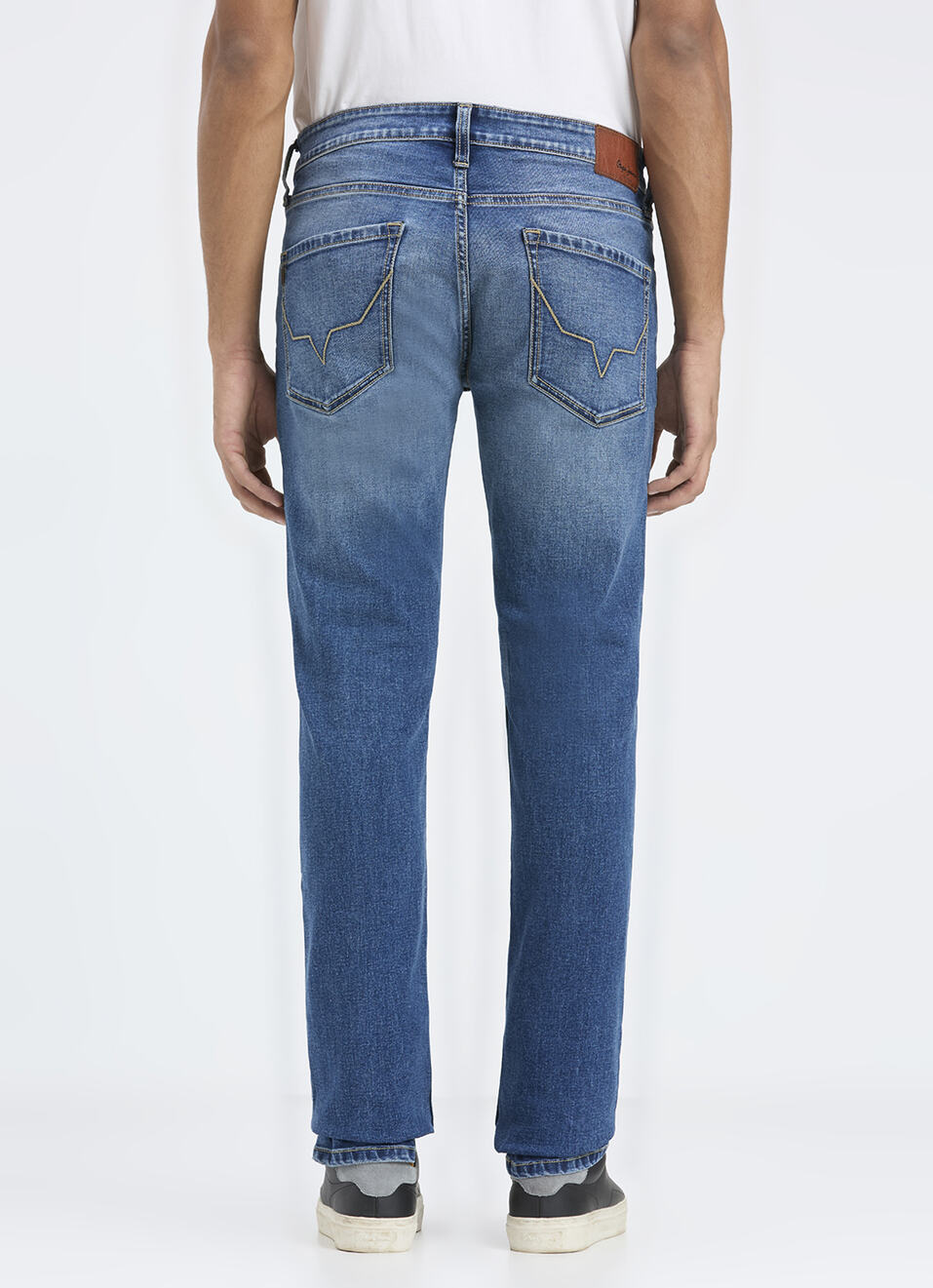 Men Blue Mid Rise Slim Fit Stretchable Jeans, , large image number 3