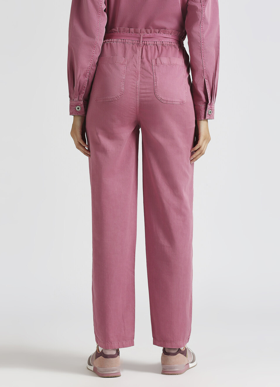 Pink Overdyed High Waist Comfort Fit Pants, , large image number 2