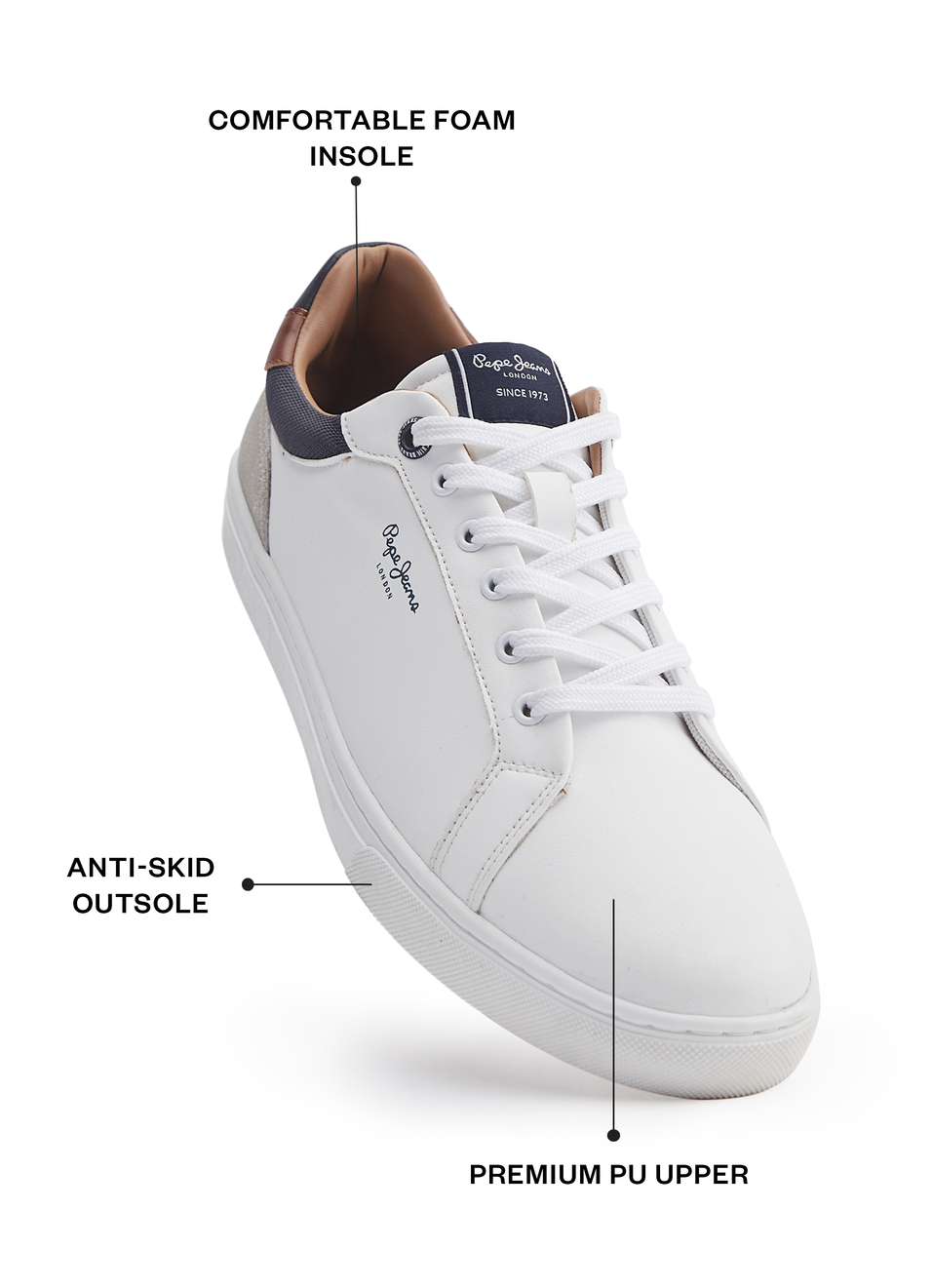 Joe Cup White Cupsole  Sneakers, , large image number 1