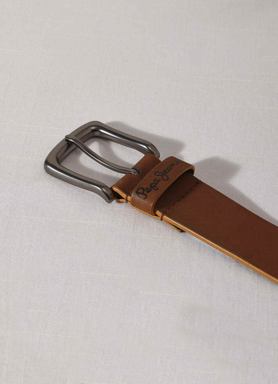 Brown Classic Leather Belt, , large image number 1
