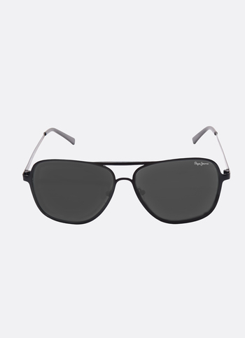 Black Uv-protected Aviator Sunglasses