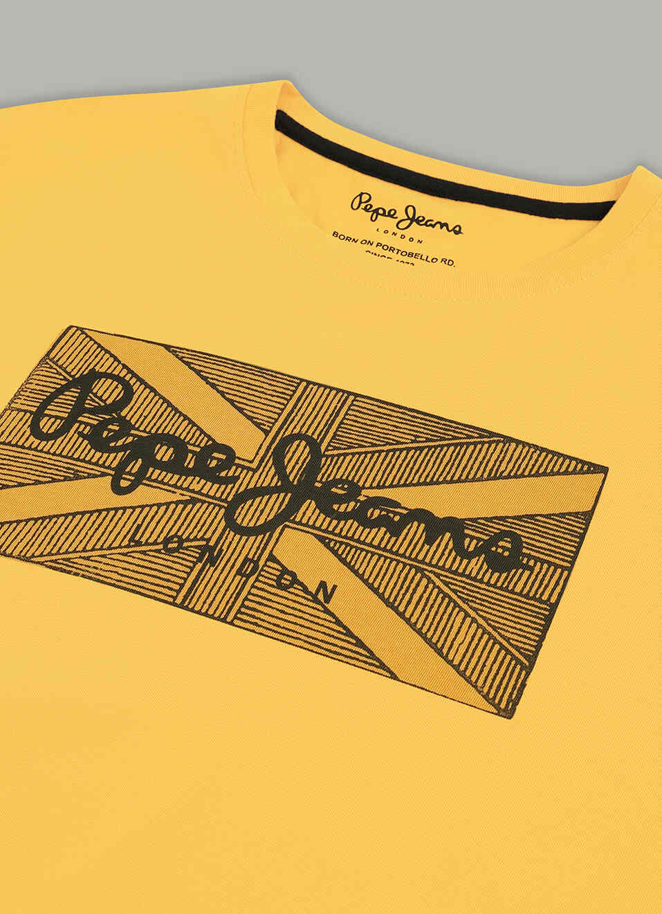 Men Yellow Slim Fit Graphic T-shirt, , large image number 3