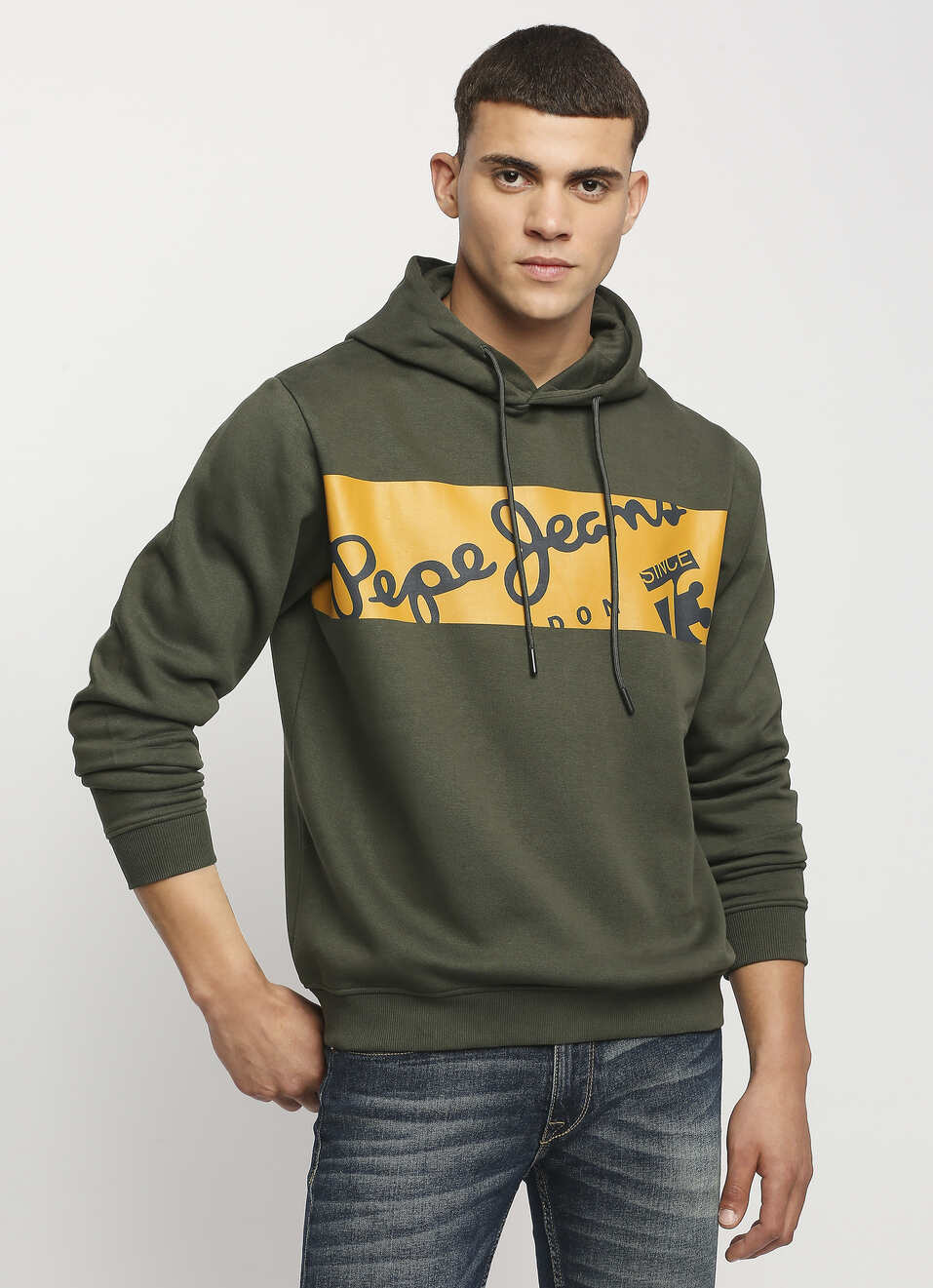Printed Full Sleeve Hooded Sweatshirt, , large image number 0