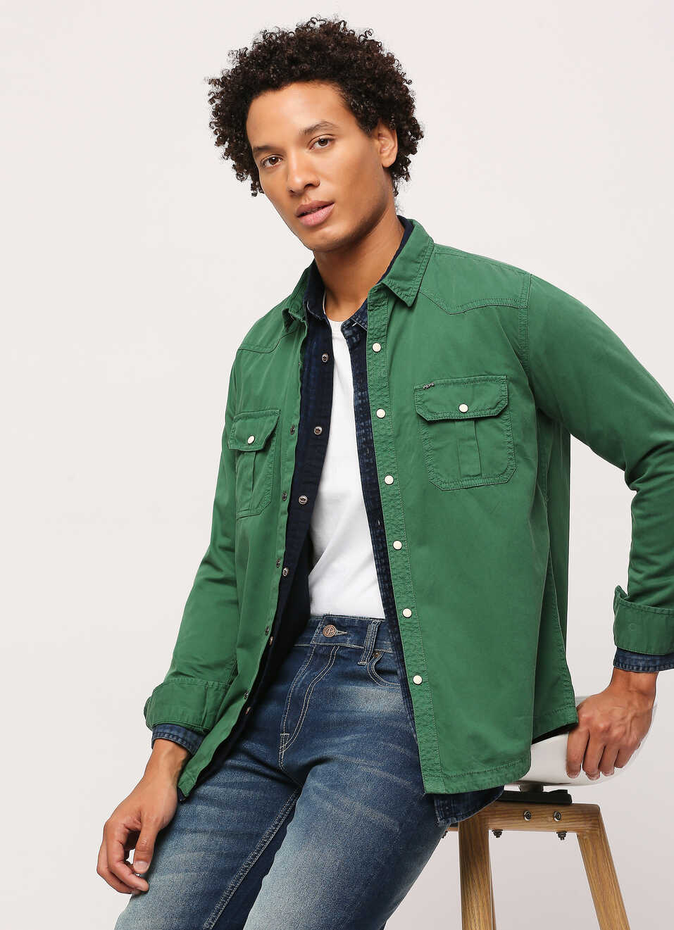 Flap Pocket Full Sleeve Shirt, , large image number 5