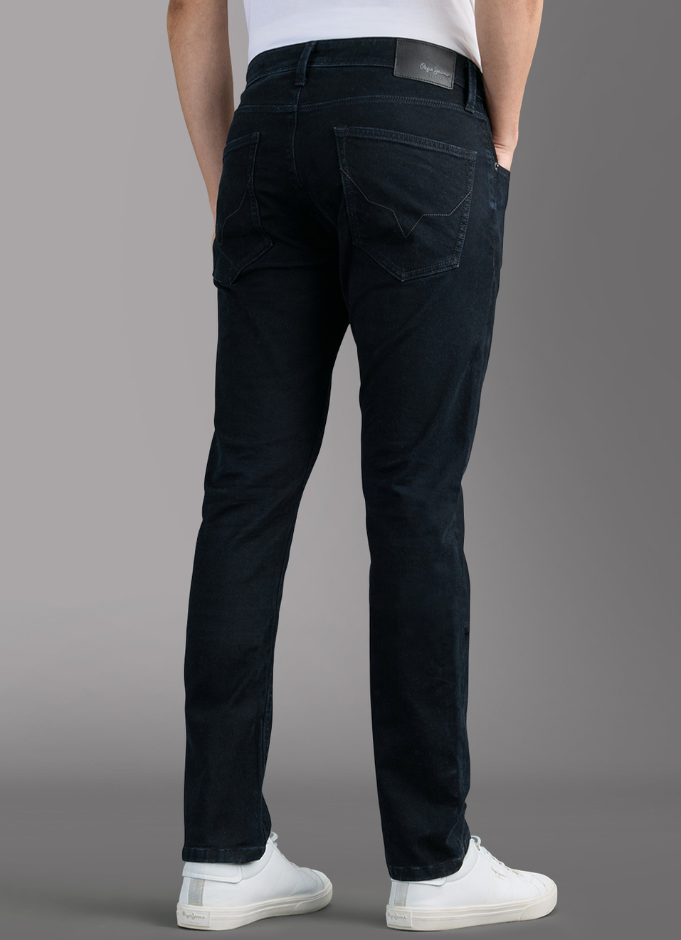 Men Black Slim Stretchable Jeans, , large image number 3