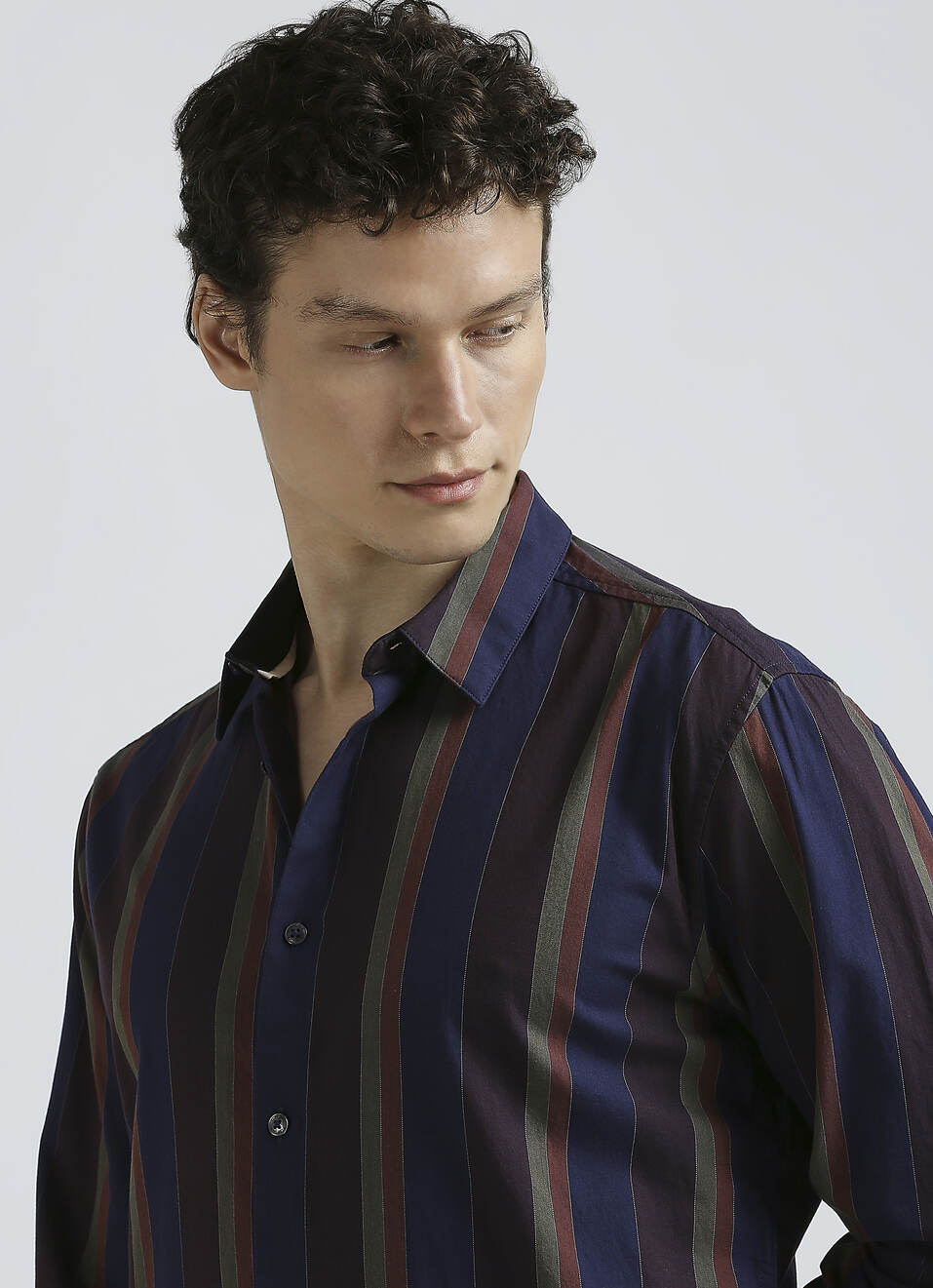Navy Stripes Full Sleeve Shirt, , large image number 4
