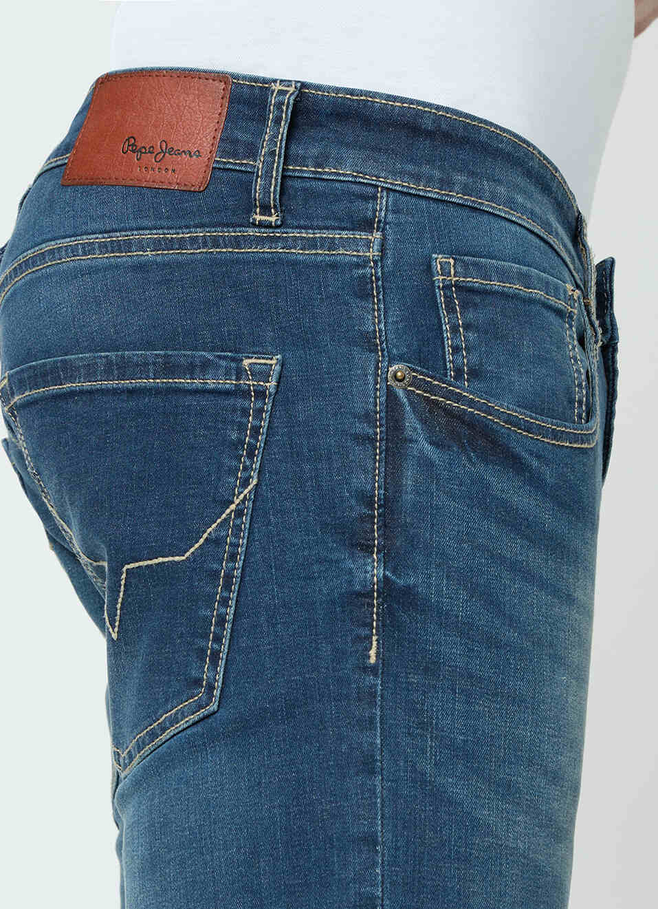 Men Green Slim Fit Stretchable Jeans, , large image number 4