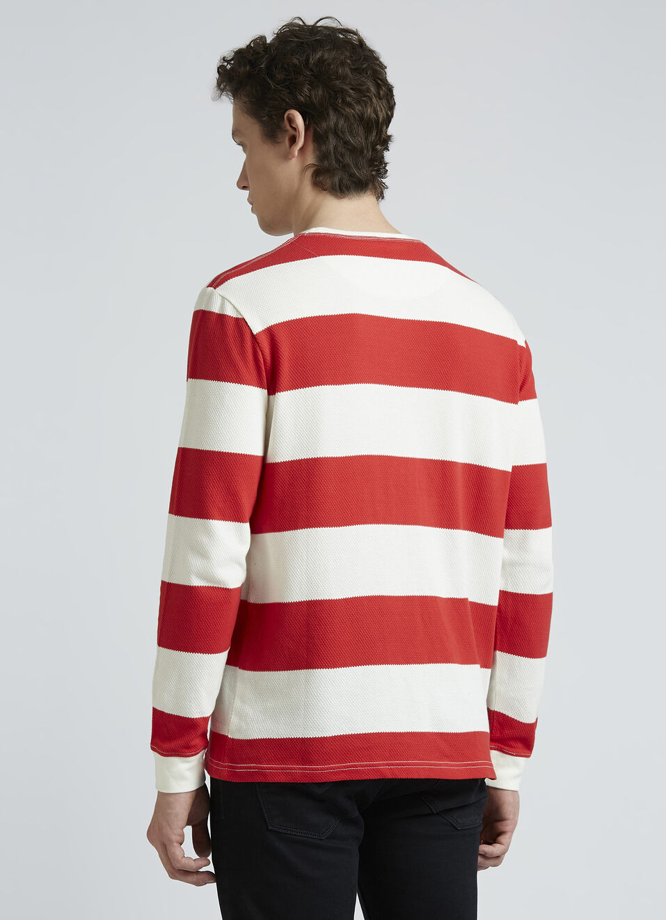 Red Stripes Full Sleeves T-shirt, , large image number 2
