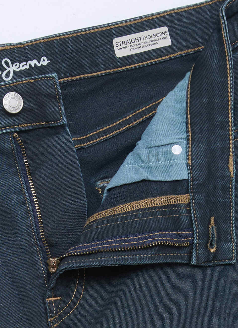 Men Blue Straight Fit Mid Rise Stretchable Jeans, , large image number 6