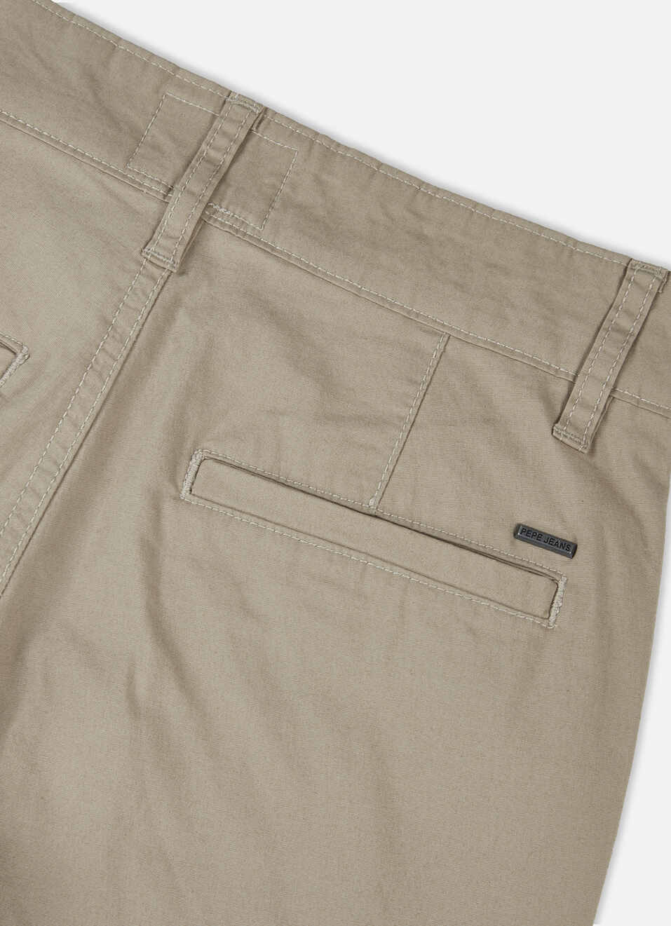 Boys Beige Mid Rise Stretch Shorts, , large image number 3