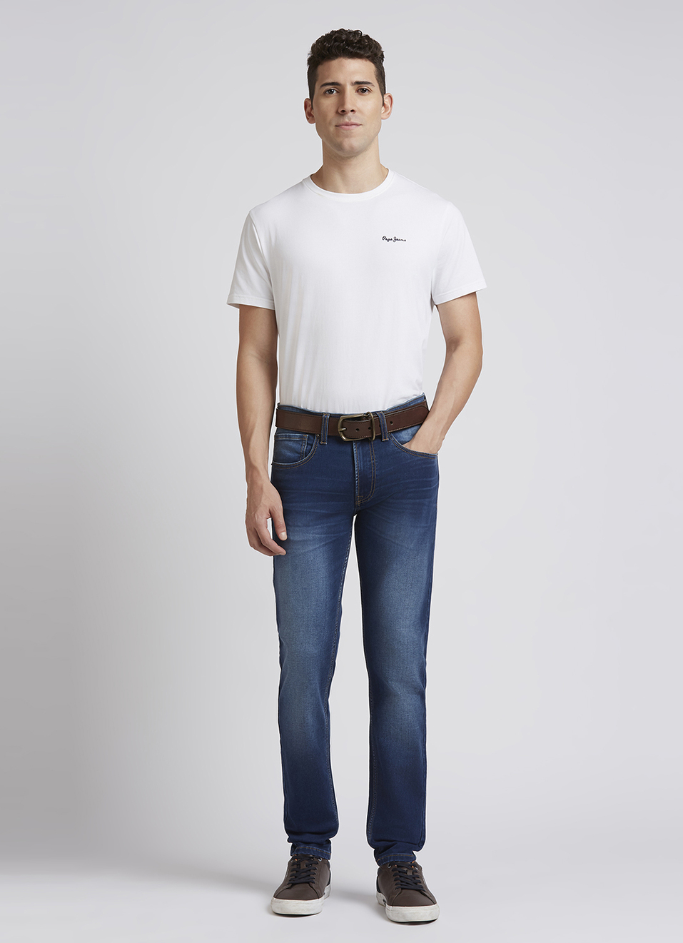 Chinox Blue Mid Rise Skinny Gymindigo Jeans, , large image number 1