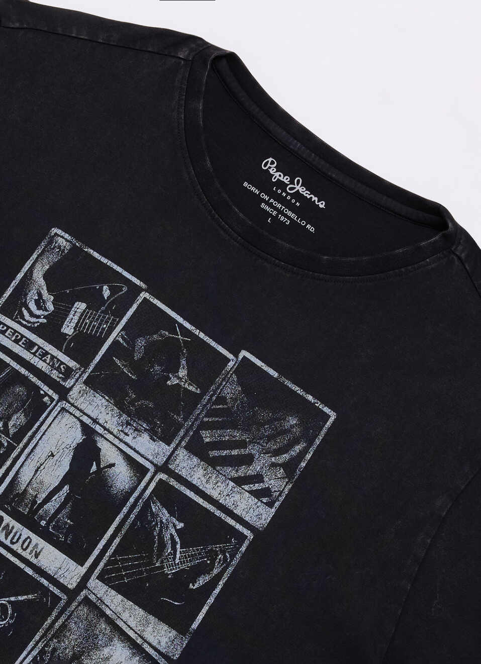 Men Grey Printed Relaxed Fit Short Sleeve T-shirt, , large image number 6
