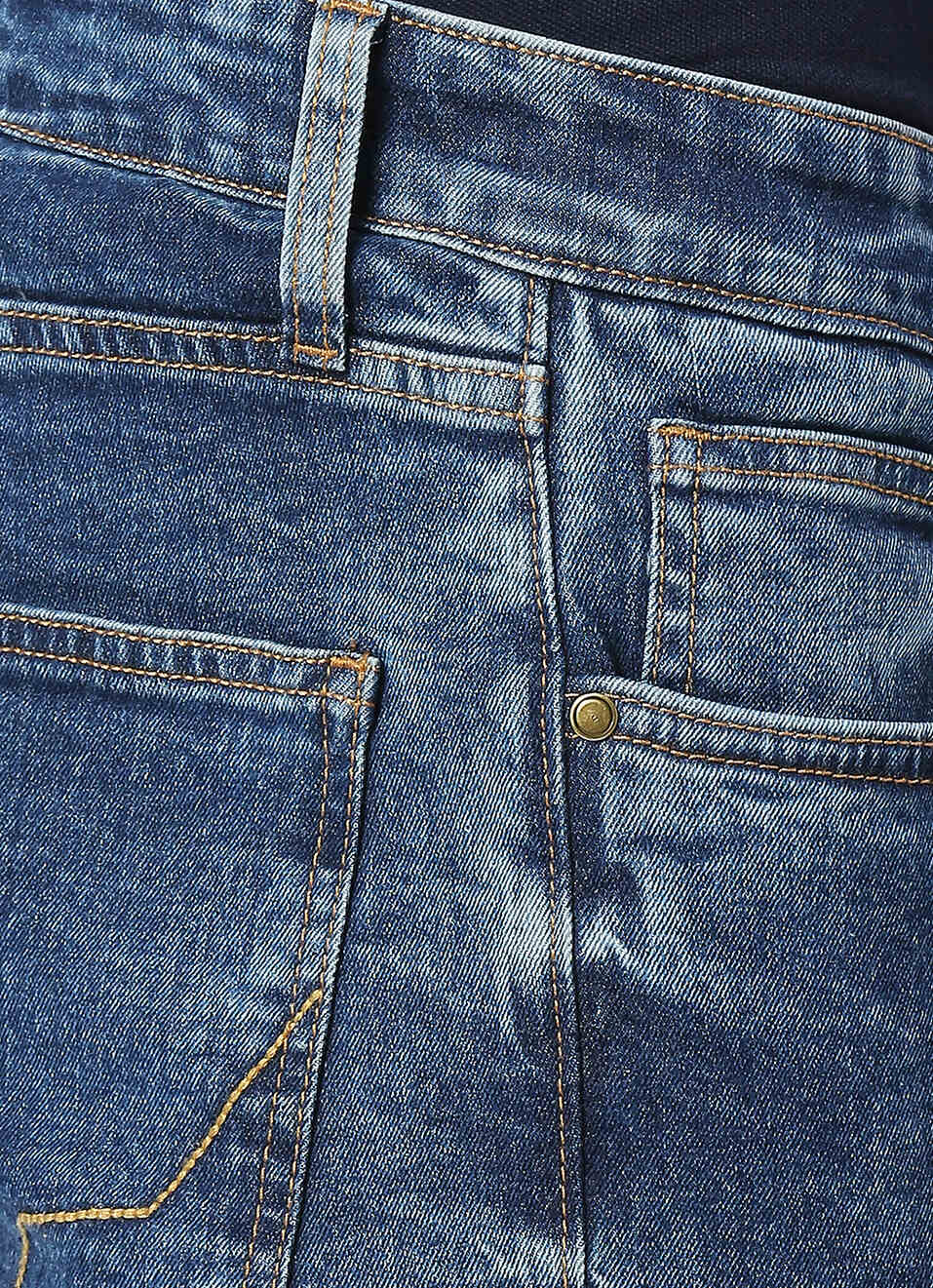 VAPOUR Mid Rise Jeans, Med Blue Denim, , large image number 4