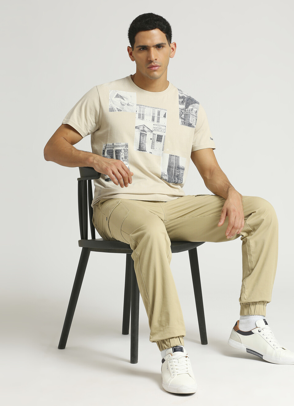 Yellow Photographic Print Short Sleeve T-shirt, , large image number 5