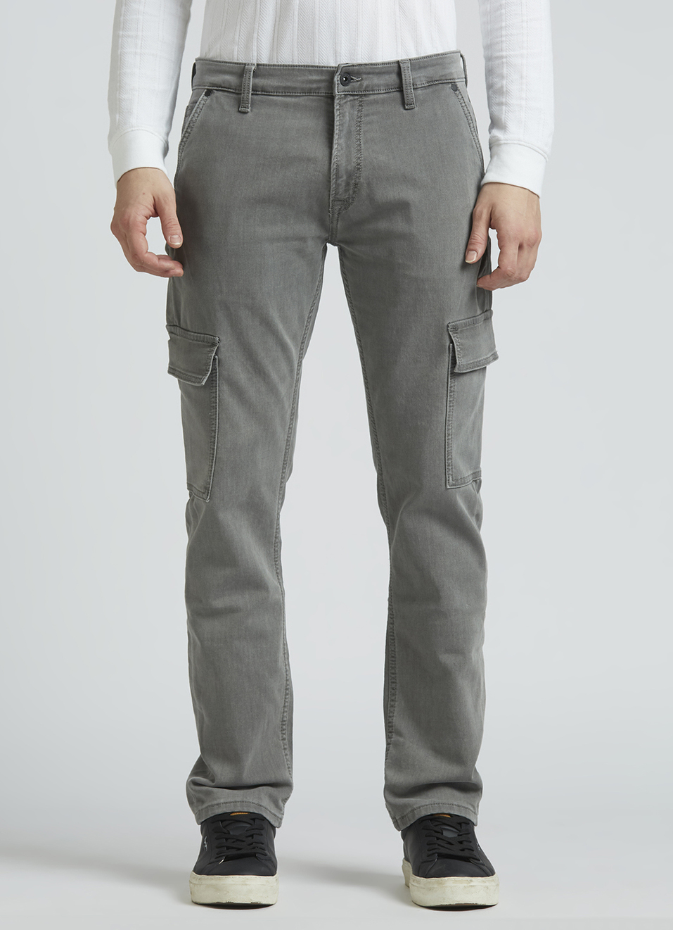 Grey Mid Rise Gymindigo Straight Jeans, , large image number 2
