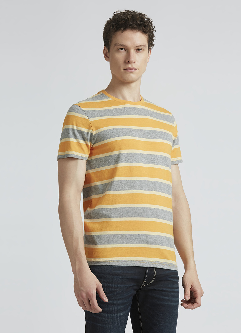 Orange Stripes Short Sleeve T-shirt, , large image number 3