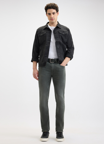 Men Light Green Mid Rise Slim Jeans