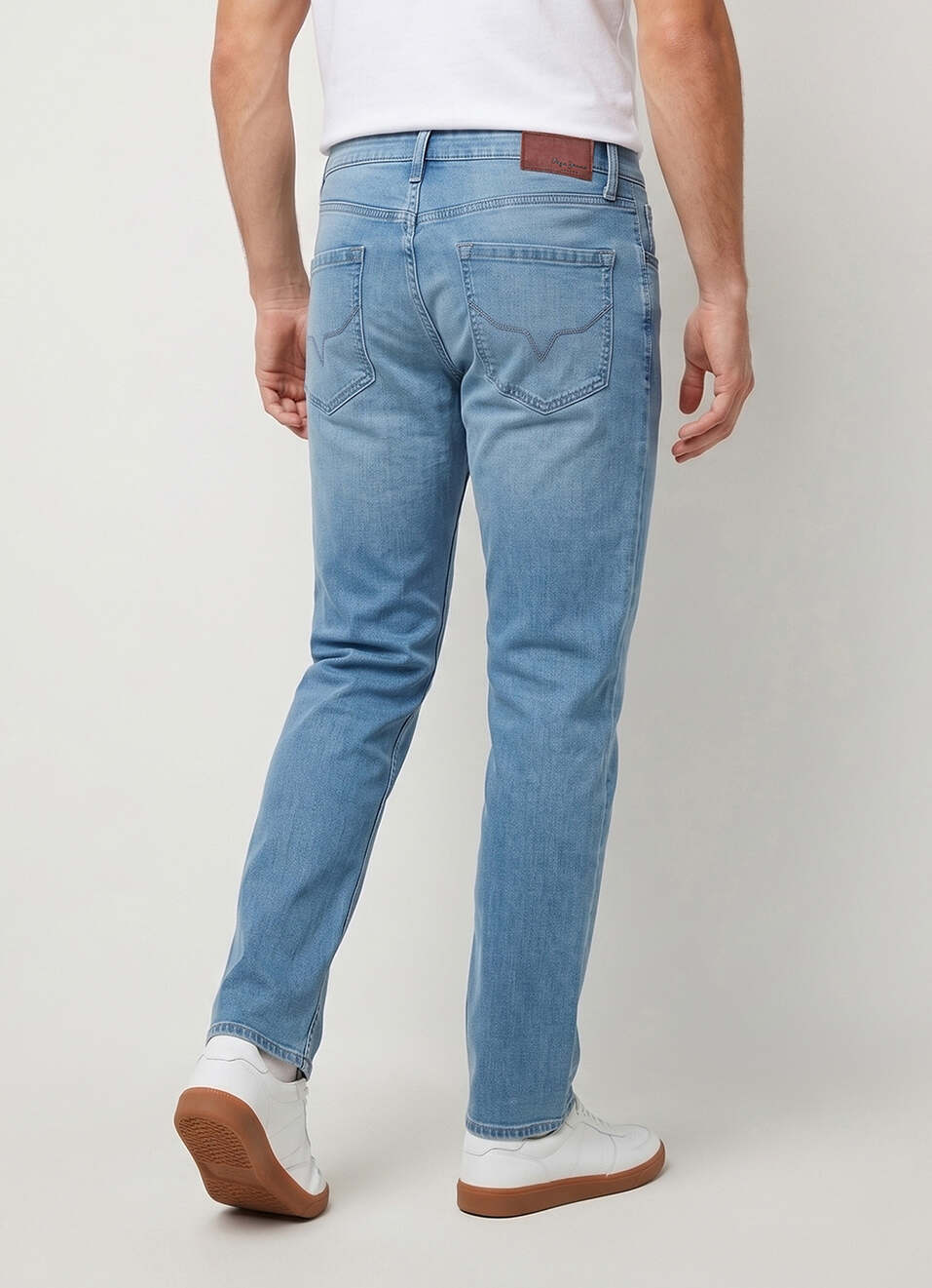 Men Blue Straight Fit Mid Rise Stretchable Jeans, , large image number 3