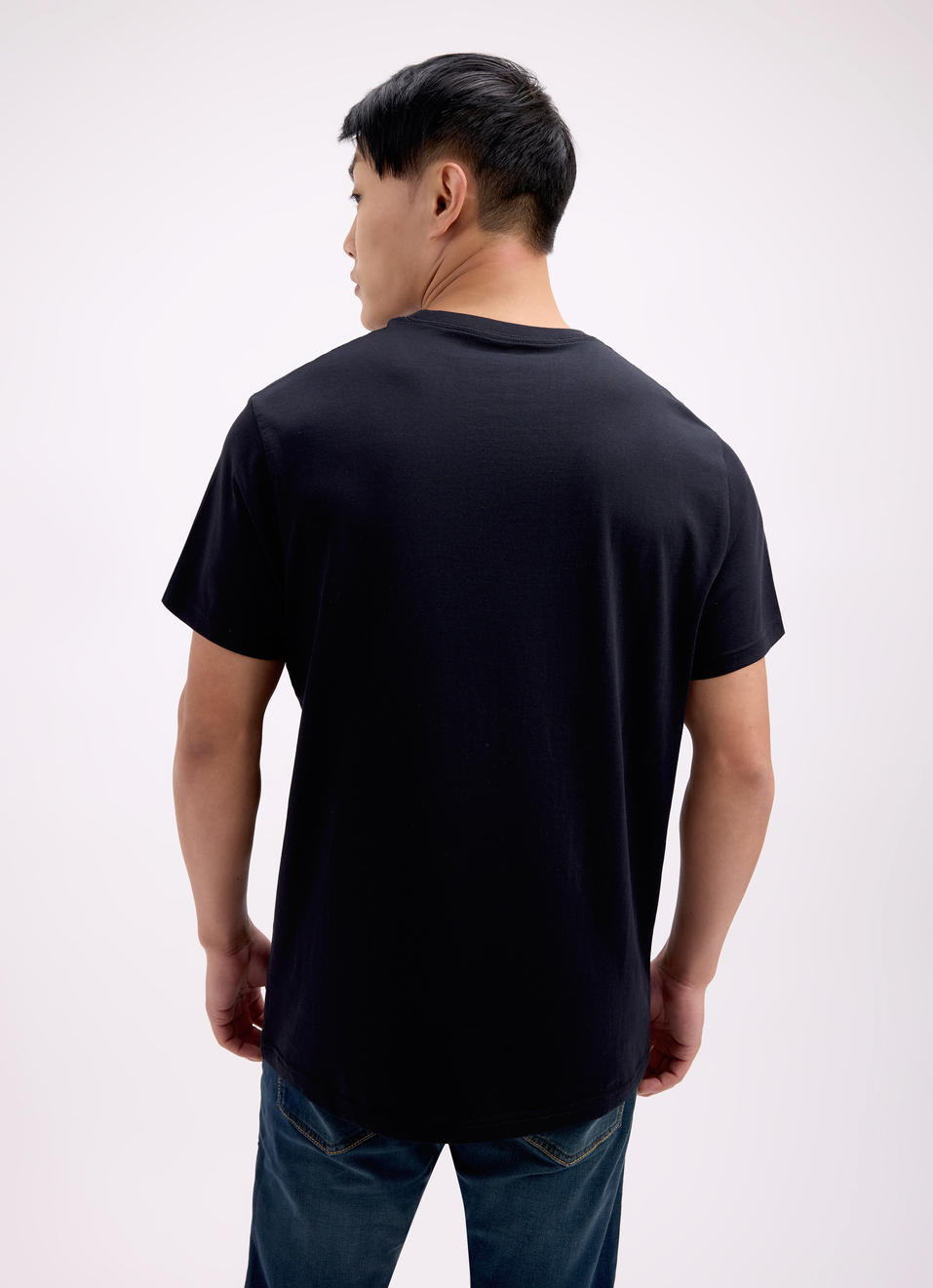 Men Black Photographic Print Short Sleeve T-shirt, , large image number 2
