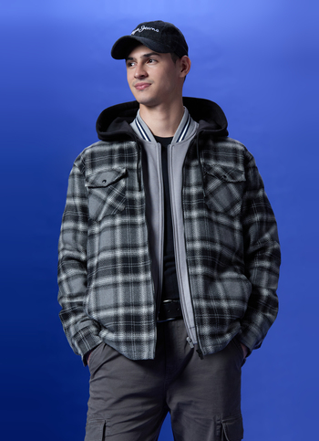 Black Check Full Sleeve Shacket