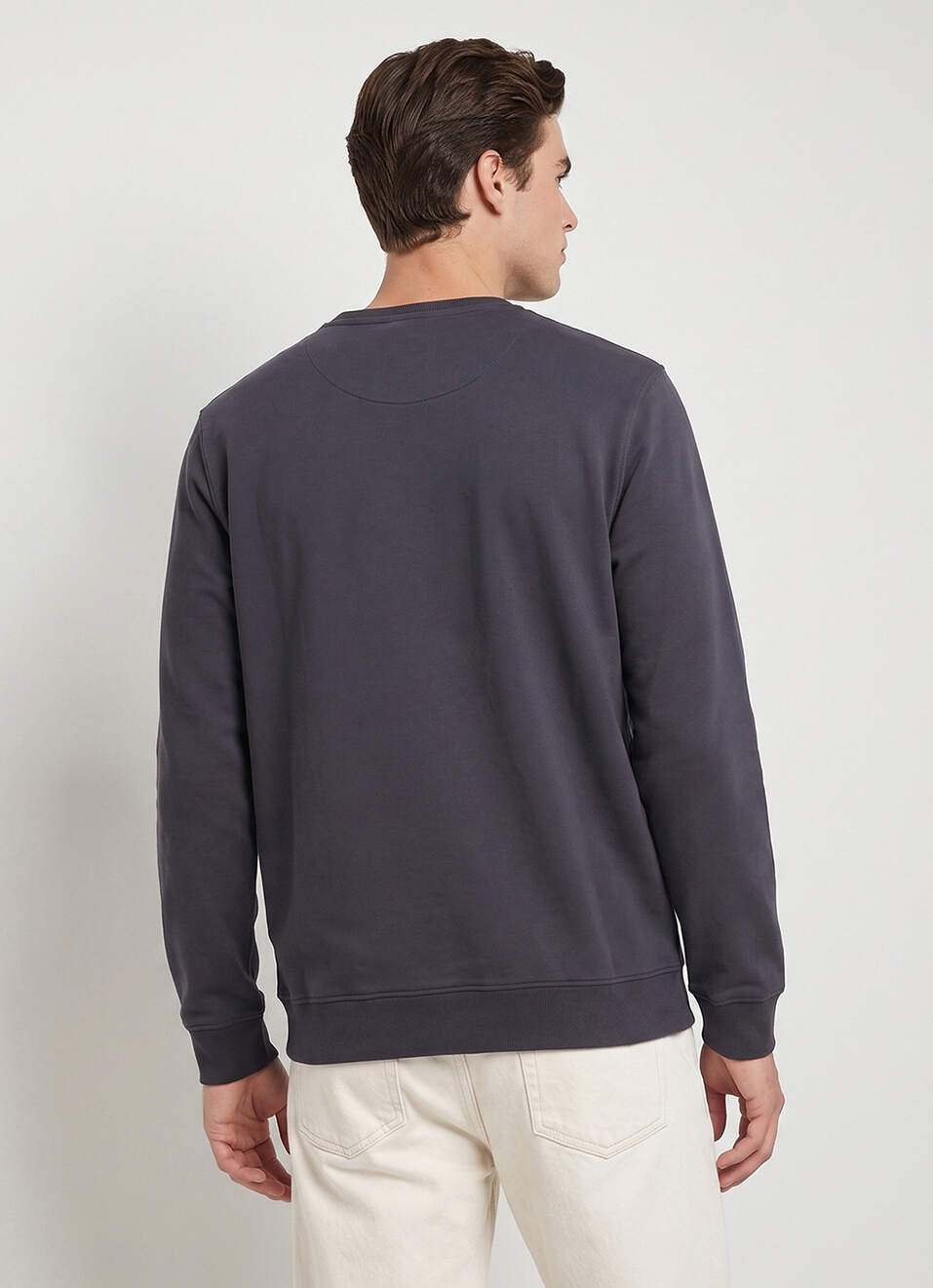 Men Grey Printed Full Sleeve Sweatshirt, , large image number 2