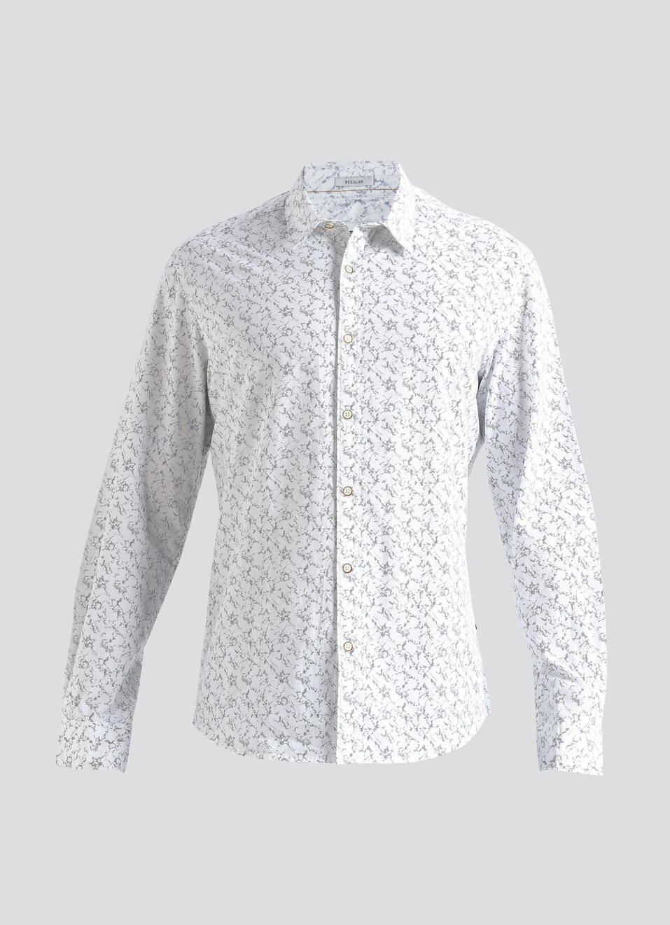 White Abstract Print Full Sleeve Shirt, , large image number 6