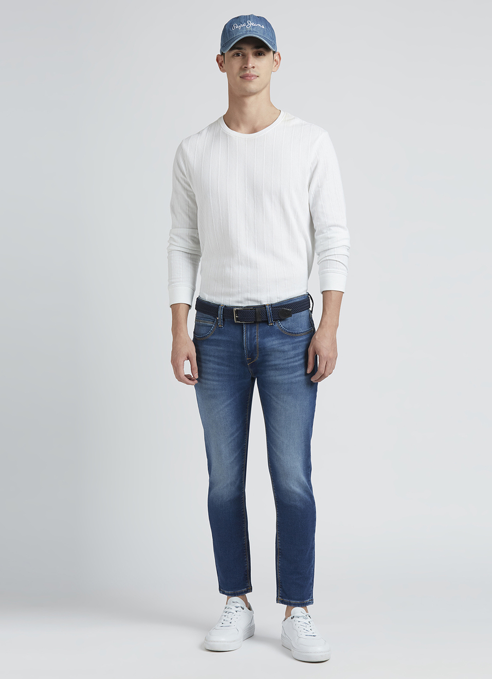 Oliver Blue Mid Rise Skinny Gymindigo Ankle Jeans, , large image number 1