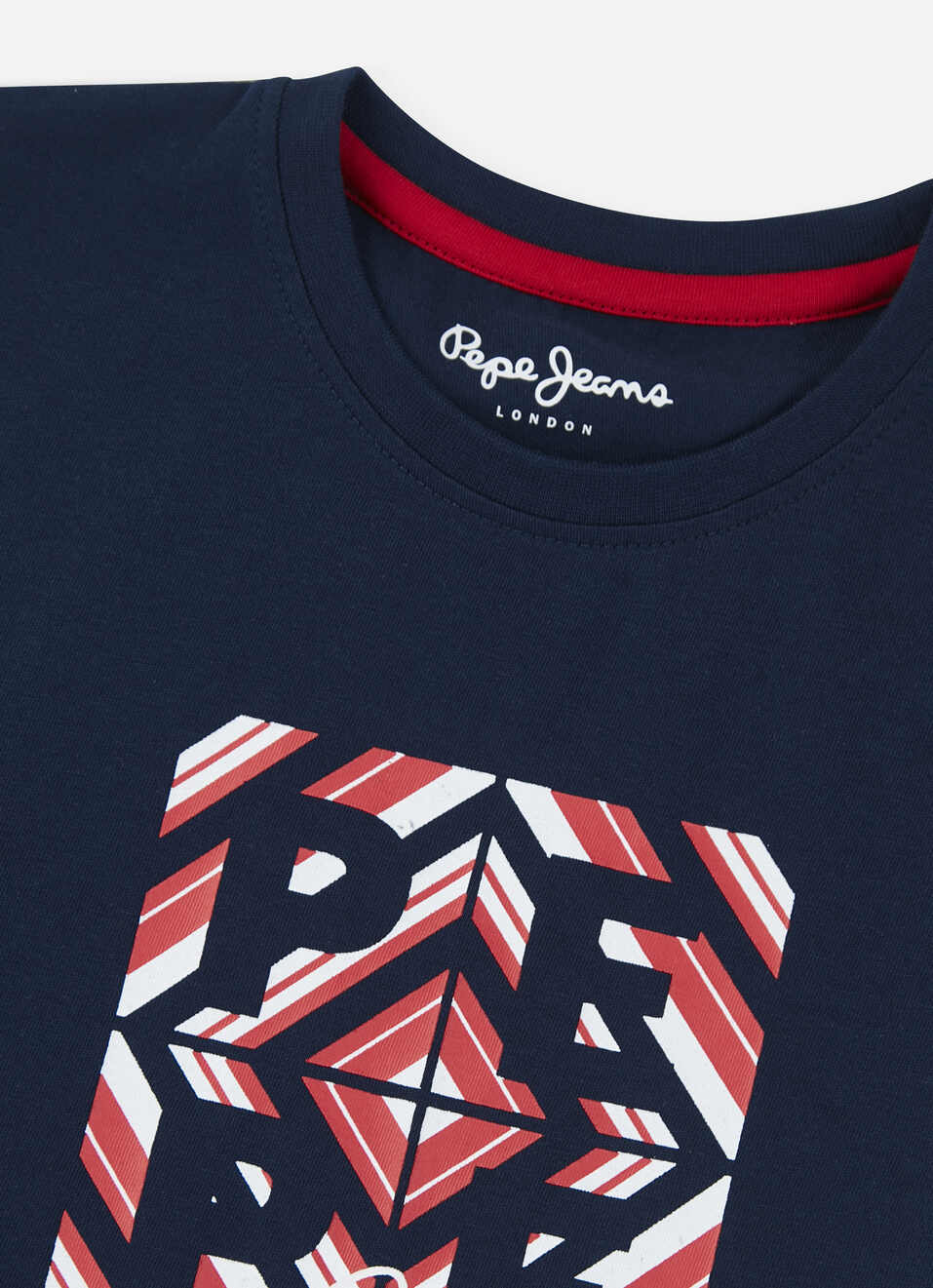 Boys Navy Graphic Print Short Sleeve T-shirt, , large image number 2