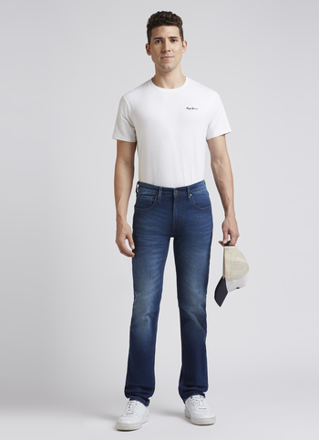 Vapour Blue Mid Rise Slim Fit Jeans