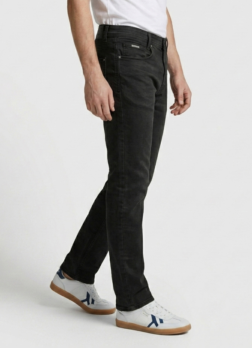 Men Black Stretchable Jeans, , large image number 0