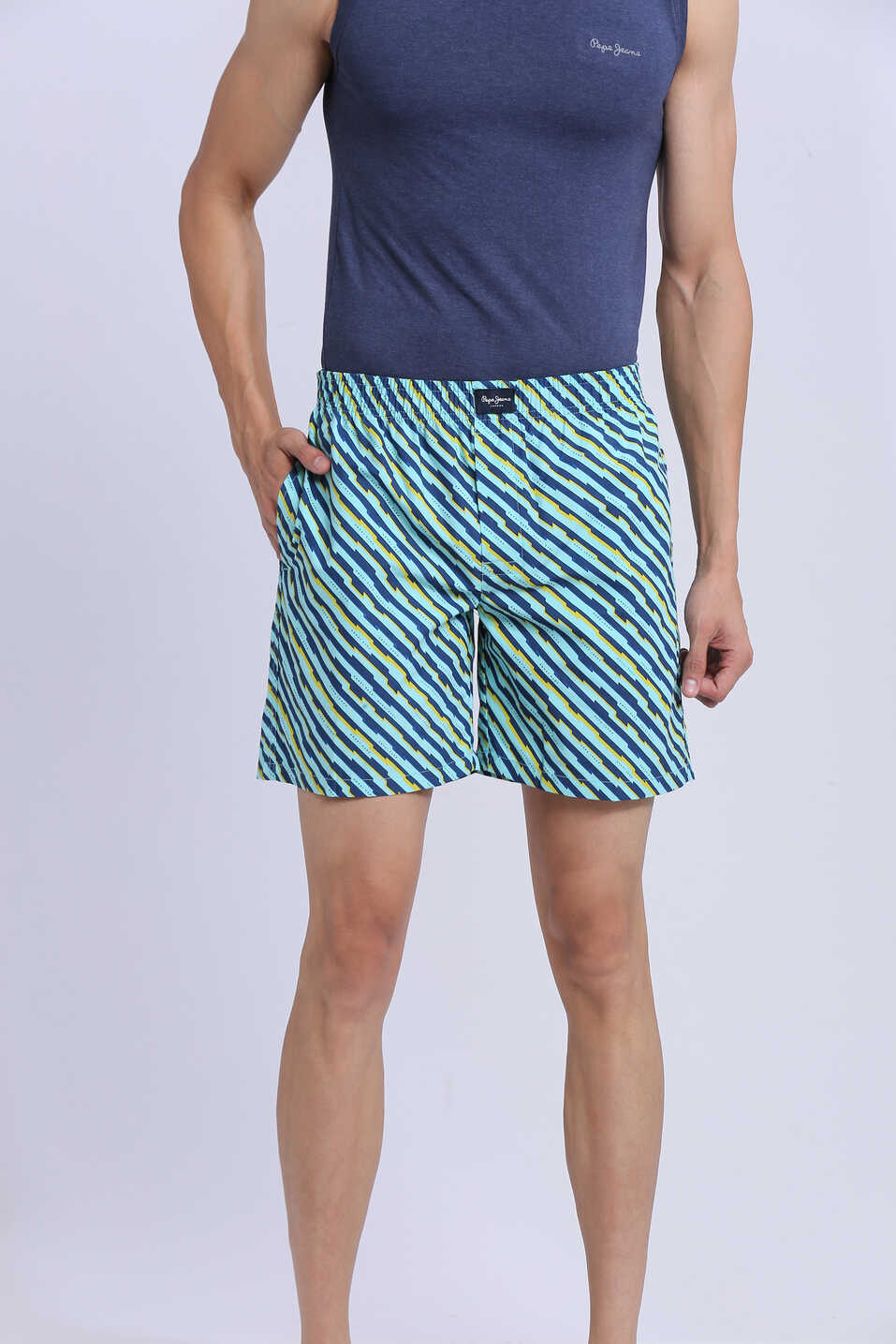 Blue Printed Boxers, , large image number 1