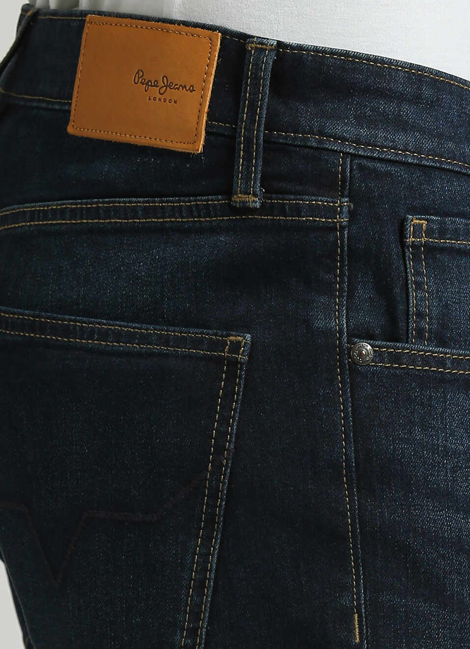 Vapour Dark Blue Mid Rise Slim Fit Jeans, , large image number 4