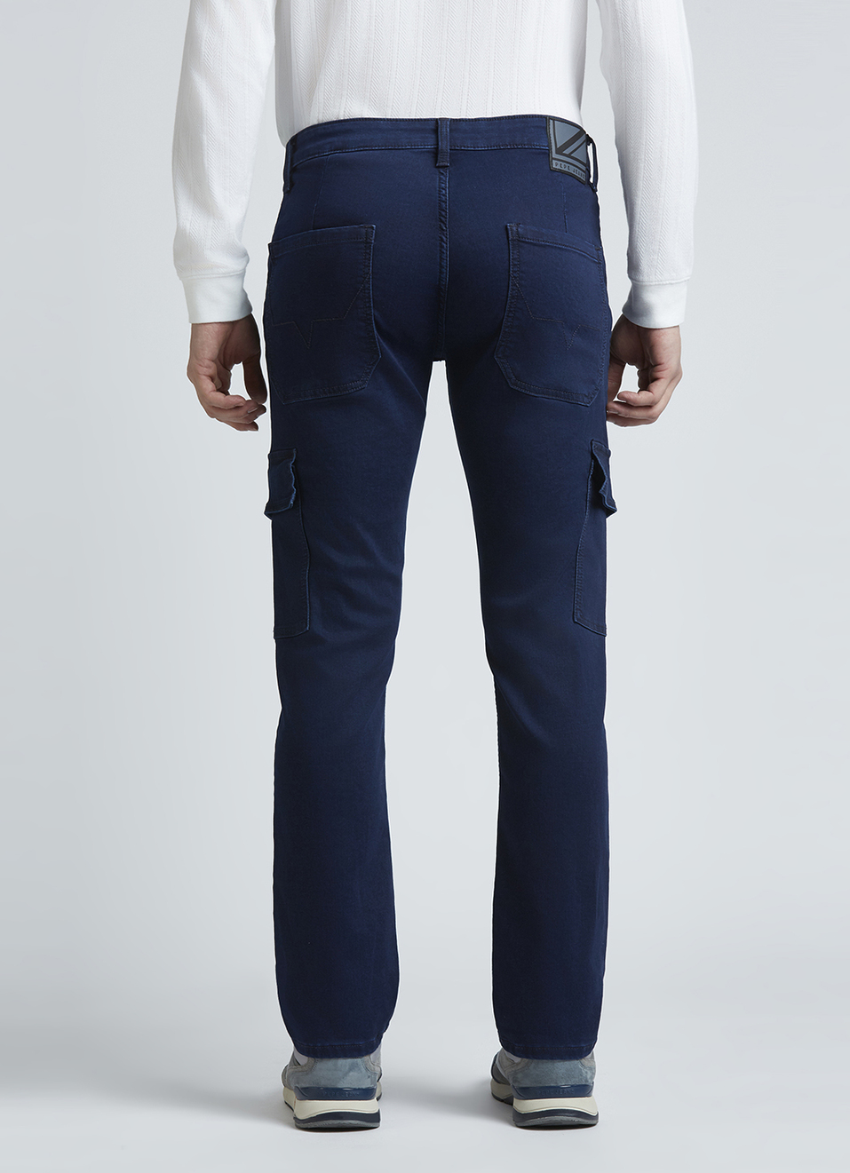 Blue Mid Waist Gymindigo Straight Jeans, , large image number 3