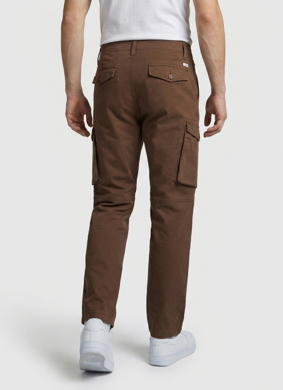 Men Brown Cargo Straight Fit Pants, , large image number 3