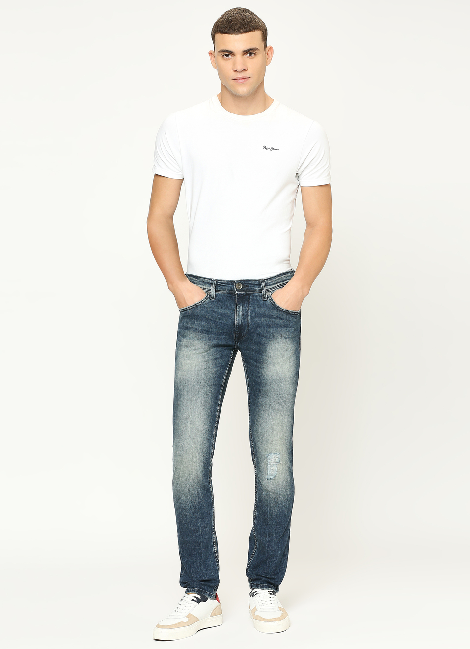 Tapered Fit Low Waist Jeans, , large image number 0